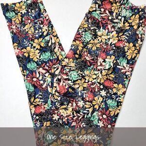 LuLaRoe OS Leggings Floral NEW